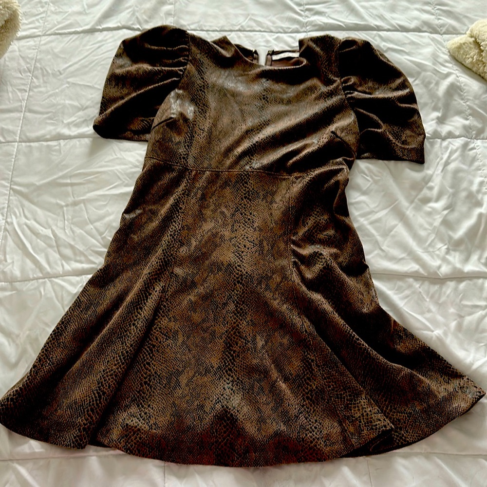Soft, snakeskin print dress